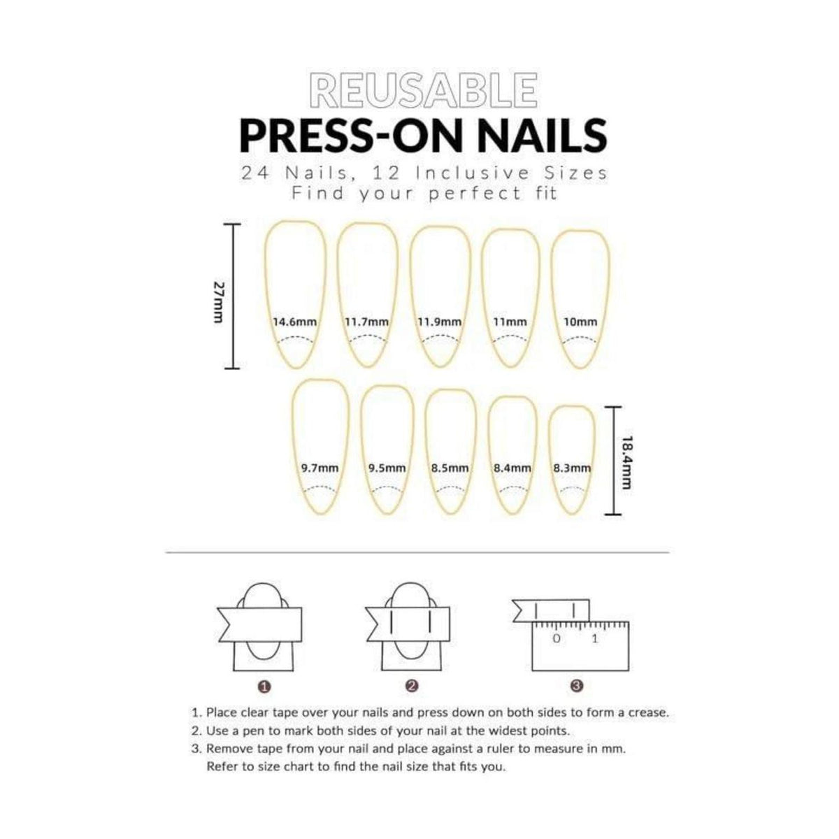 MouyouGlow Stiletto Press on Nails Milchig Weiß Rosa