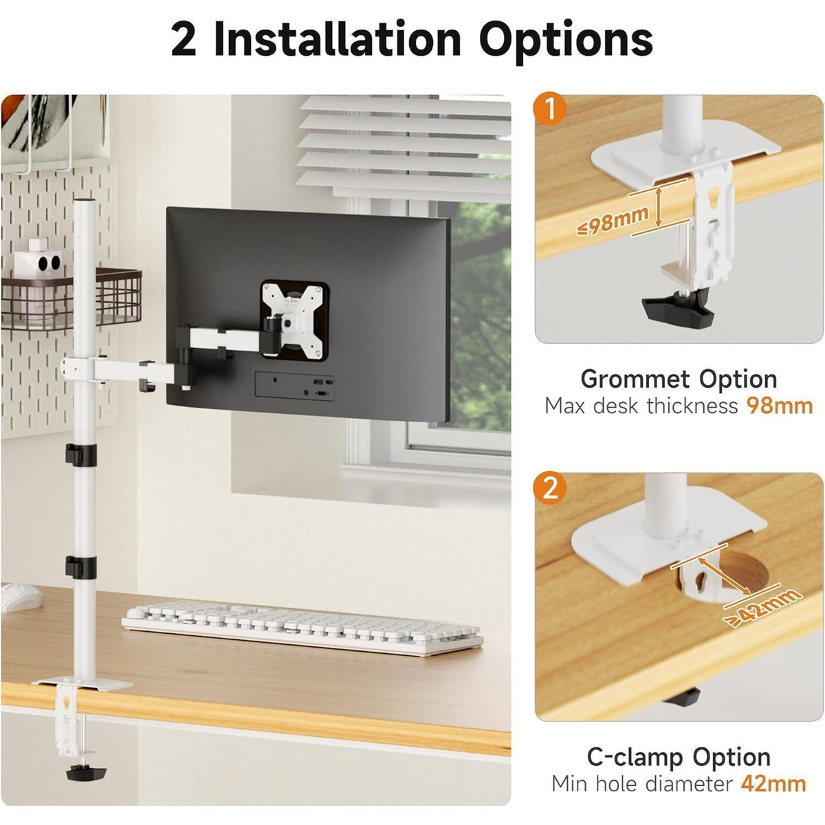 Einstellbarer Monitorarm 80cm – Für 13-32 Zoll Monitore