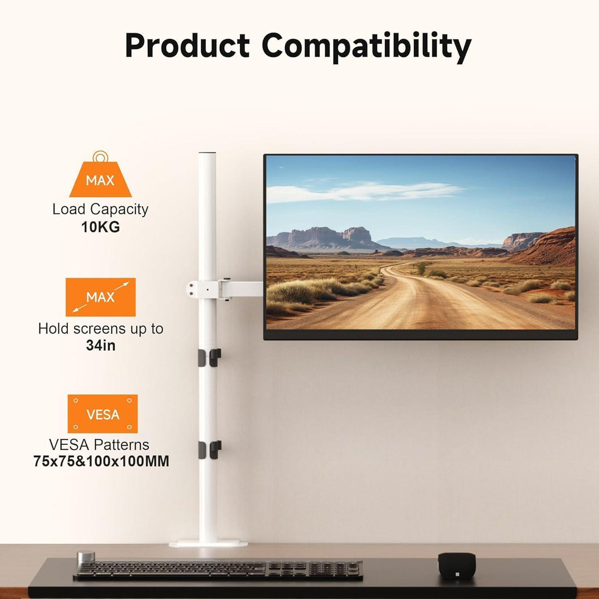 Einstellbarer Monitorarm 80cm – Für 13-32 Zoll Monitore