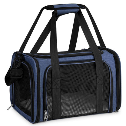 Faltbare Katzentransportbox für Hunde – Tragbar, Dunkelblau, 5kg