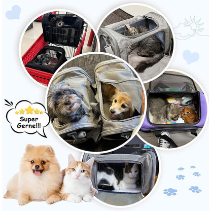 Faltbare Katzentransportbox für Hunde – Tragbar, Dunkelblau, 5kg