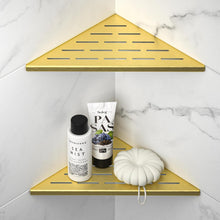 Eck Duschregal Golden 2er-Set – Edelstahl, Platzsparend & Modern