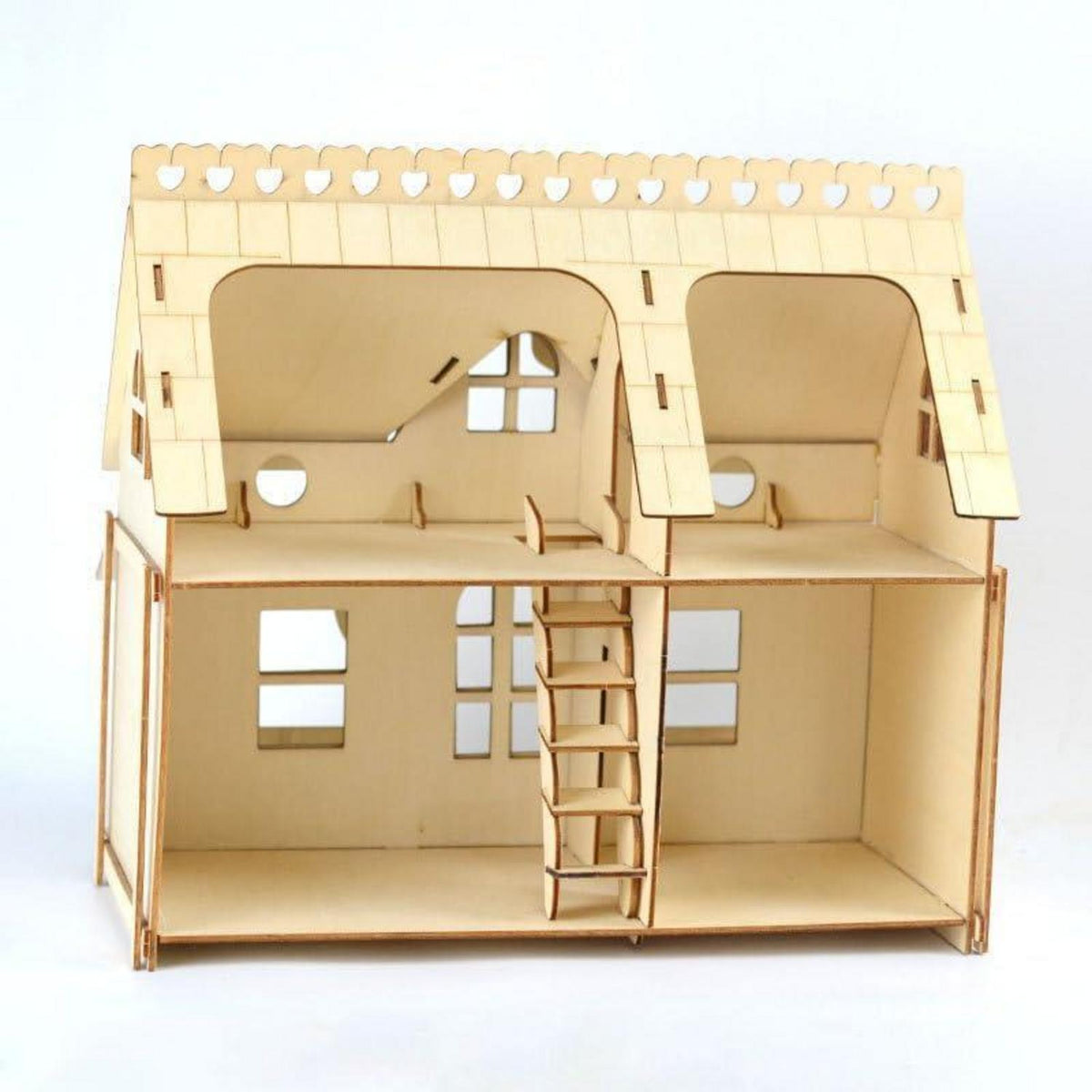 3D Holzpuzzle Haus mit Veranda – Anspruchsvolles Modell zum Basteln