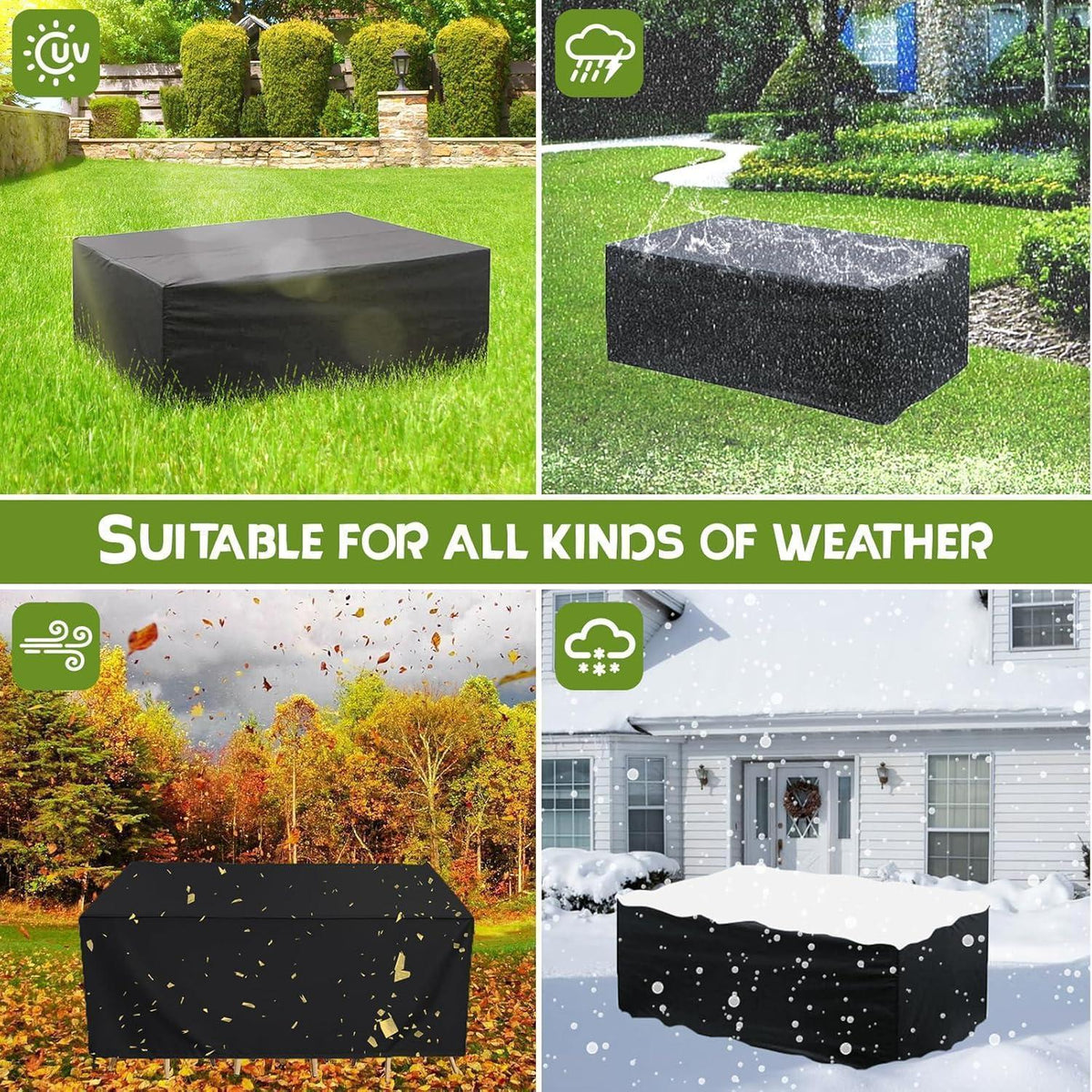 Gartenmöbel Abdeckung 150x90x80cm – Wasserdicht & Winterfest