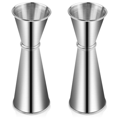 Edelstahl Cocktail Messbecher Set 2er Pack (1oz & 2oz)