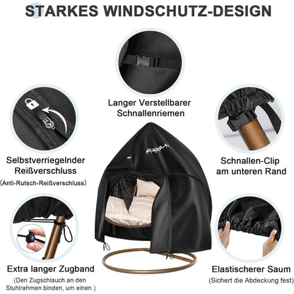 Hängesessel Abdeckung 230x200cm – Wasserdicht & Windfest