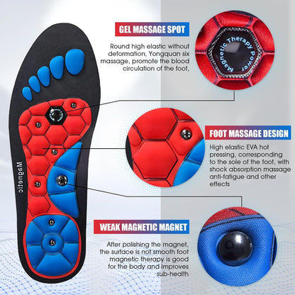 Magnetische Akupressur Einlegesohlen Gel Schuheinlagen 40-43
