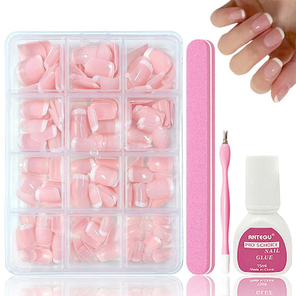 240er Set French Press On Nails – Kurze, Künstliche Nägel zum Aufkleben