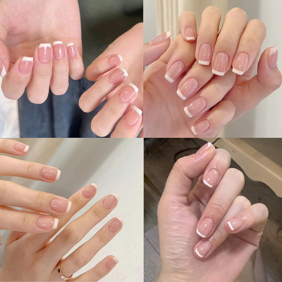 240er Set French Press On Nails – Kurze, Künstliche Nägel zum Aufkleben