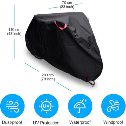 Wasserdichte Fahrradabdeckung 200x70x110cm mit Schlossloch