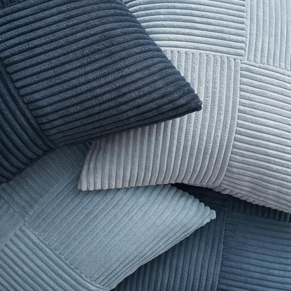 4er Set Sofakissenbezug Blau 45x45 cm Farbverlauf