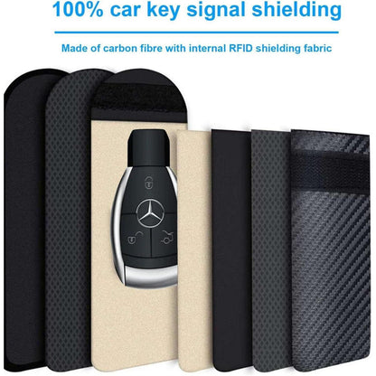 2x Keyless Go Schutzhülle mit RFID Blocker – Rot & Blau