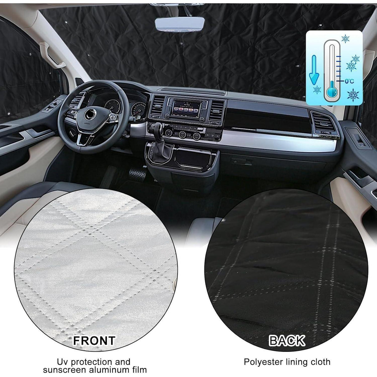 Thermomatte Ford Transit Custom 2012-2025 – Sonnenschutz Innenraum