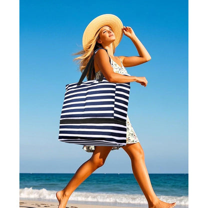 XXL Strandtasche Familie mit Kühltasche – Wasserdicht & 49L