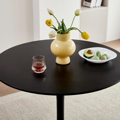 Moderner runder Esstisch Schwarz 80cm – Ideal für kleine Räume
