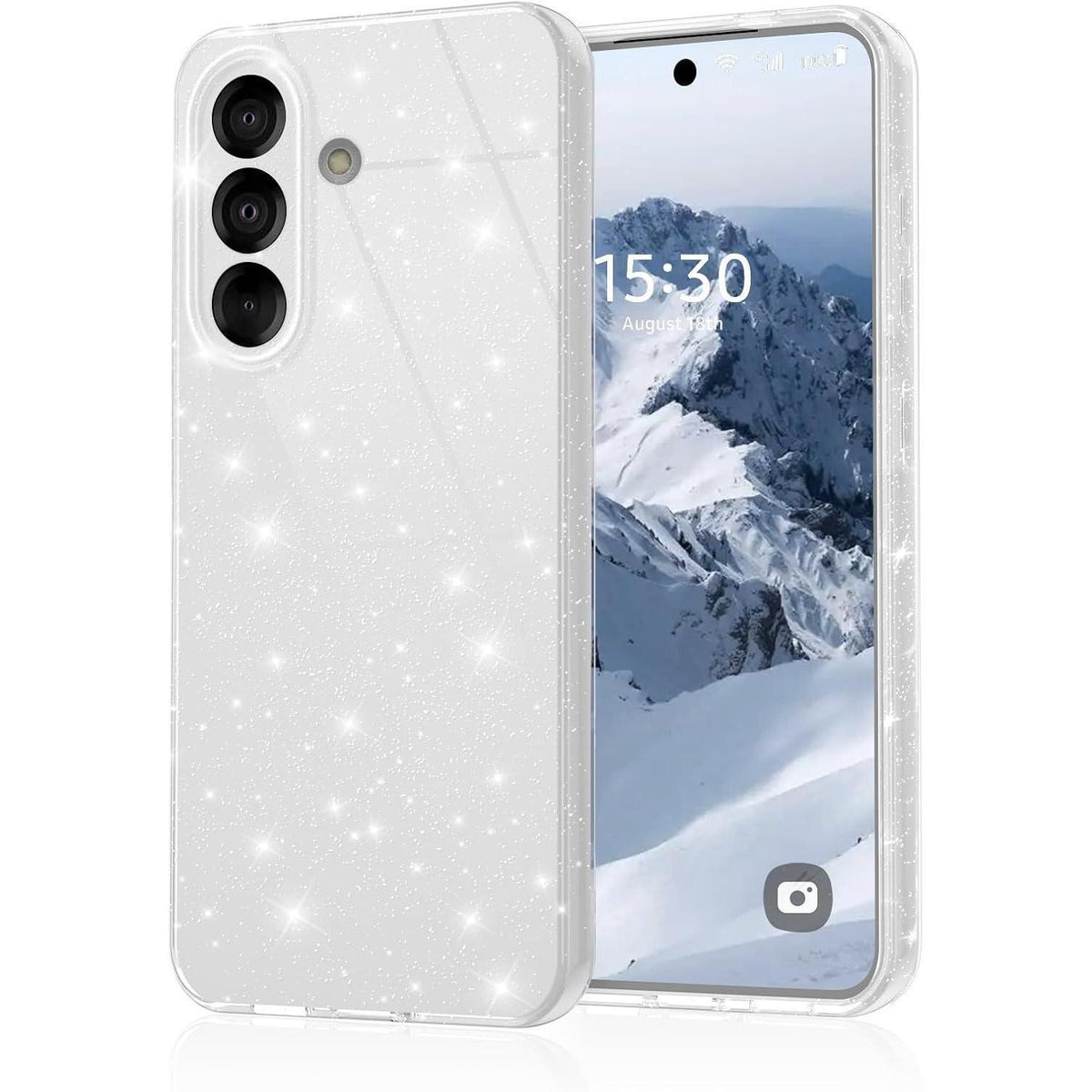 Handyhülle Samsung Galaxy A36 5G Glitzer Silbrig