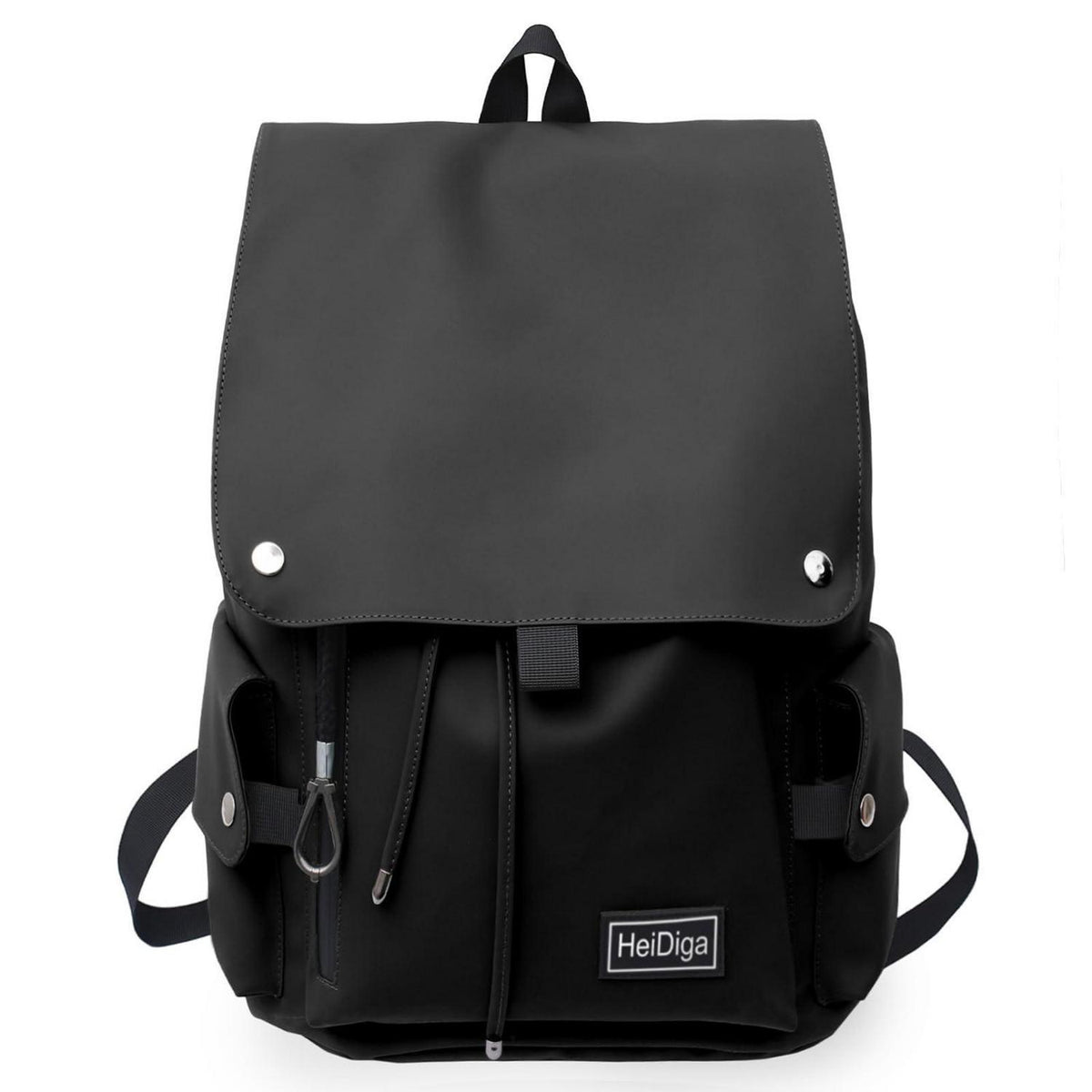 Schulrucksack Mädchen Schwarz Wasserdicht in Lederoptik