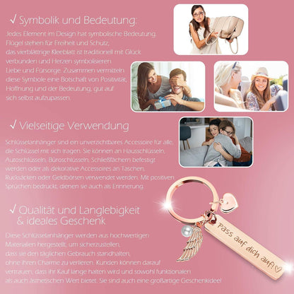 Herz Schlüsselanhänger personalisiert | Geschenk für Frauen & Mama