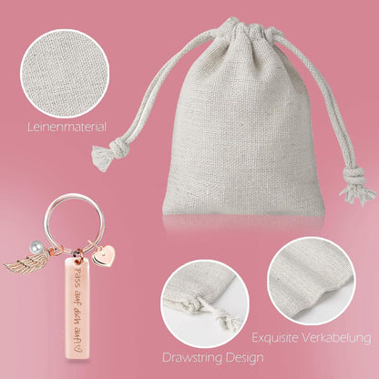 Herz Schlüsselanhänger personalisiert | Geschenk für Frauen & Mama