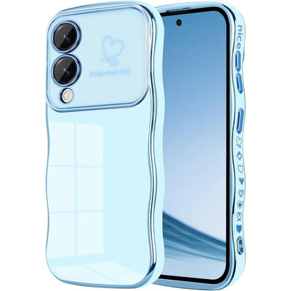 Handyhülle Samsung S25 Edge Mädchen Wellen Galvanisiert Blau
