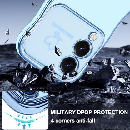 Handyhülle Samsung S25 Edge Mädchen Wellen Galvanisiert Blau