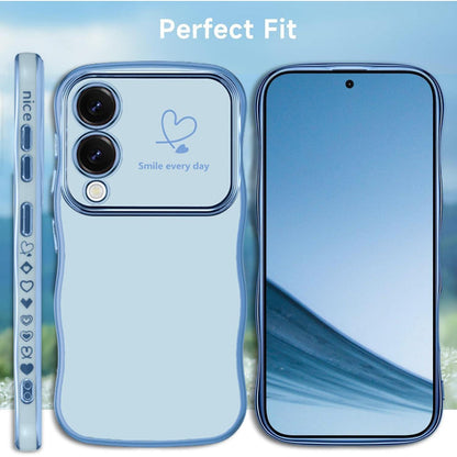 Handyhülle Samsung S25 Edge Mädchen Wellen Galvanisiert Blau