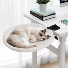 Katzenbett für Schreibtisch, drehbar & höhenverstellbar, beige