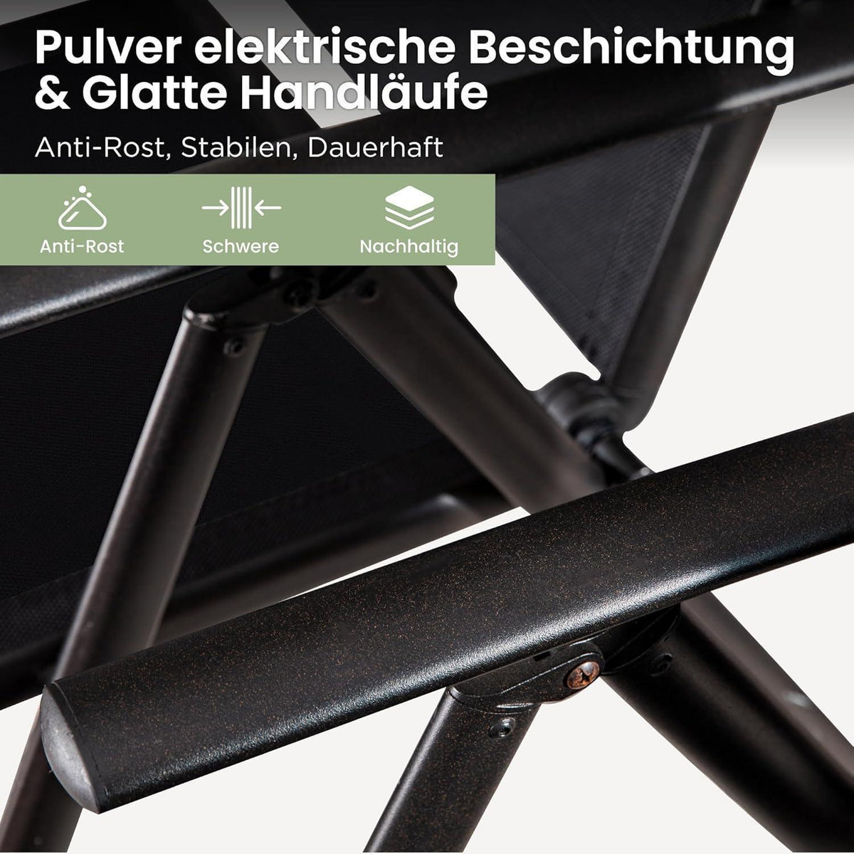 Gartenmöbel Set 6 Stühle & Tisch 152x90cm verstellbar wetterfest