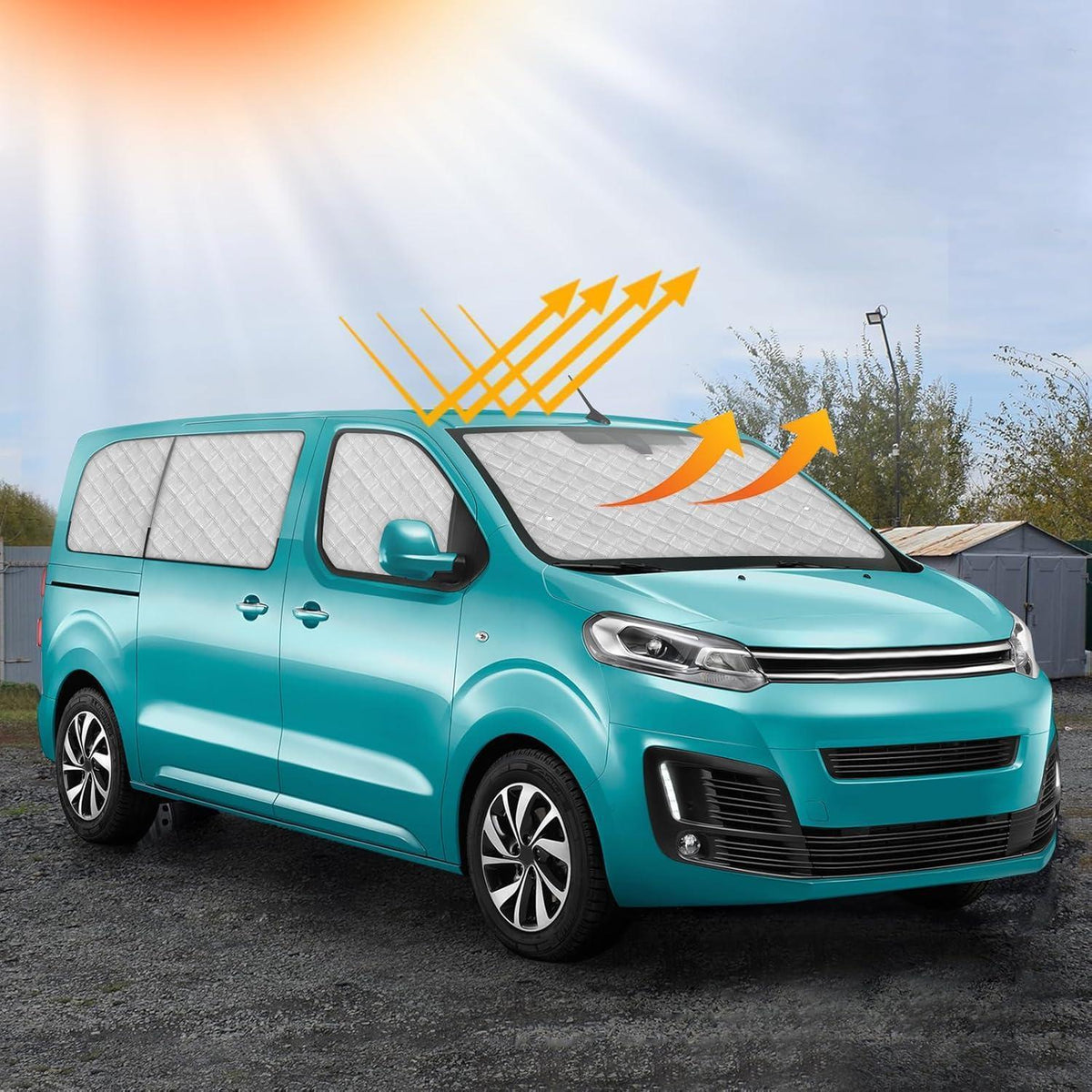 Sonnenschutz Auto Frontscheibe Citroen Jumpy/Opel Vivaro/Fiat Scudo