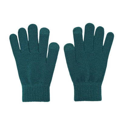 3-teiliges Winter-Set: Schal, Mütze & Touchscreen-Handschuhe Grün