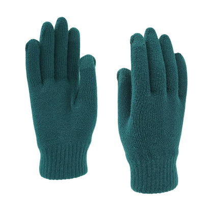 3-teiliges Winter-Set: Schal, Mütze & Touchscreen-Handschuhe Grün
