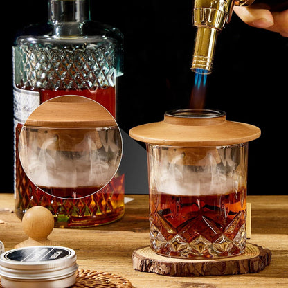 Whisky Smoker Set mit Steinen & Taschenlampe – Geschenk für Männer