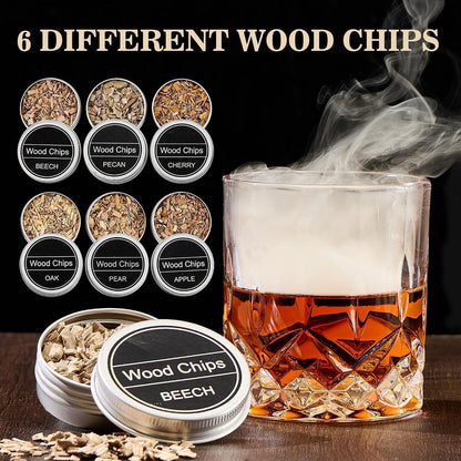 Whisky Smoker Set mit Steinen & Taschenlampe – Geschenk für Männer
