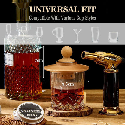 Whisky Smoker Set mit Steinen & Taschenlampe – Geschenk für Männer
