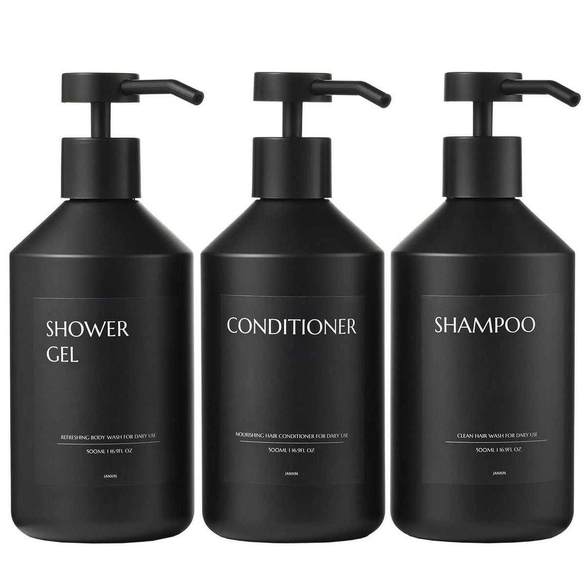 3x Seifenspender Set Schwarz 500ml - Küche & Bad