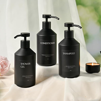 3x Seifenspender Set Schwarz 500ml - Küche & Bad
