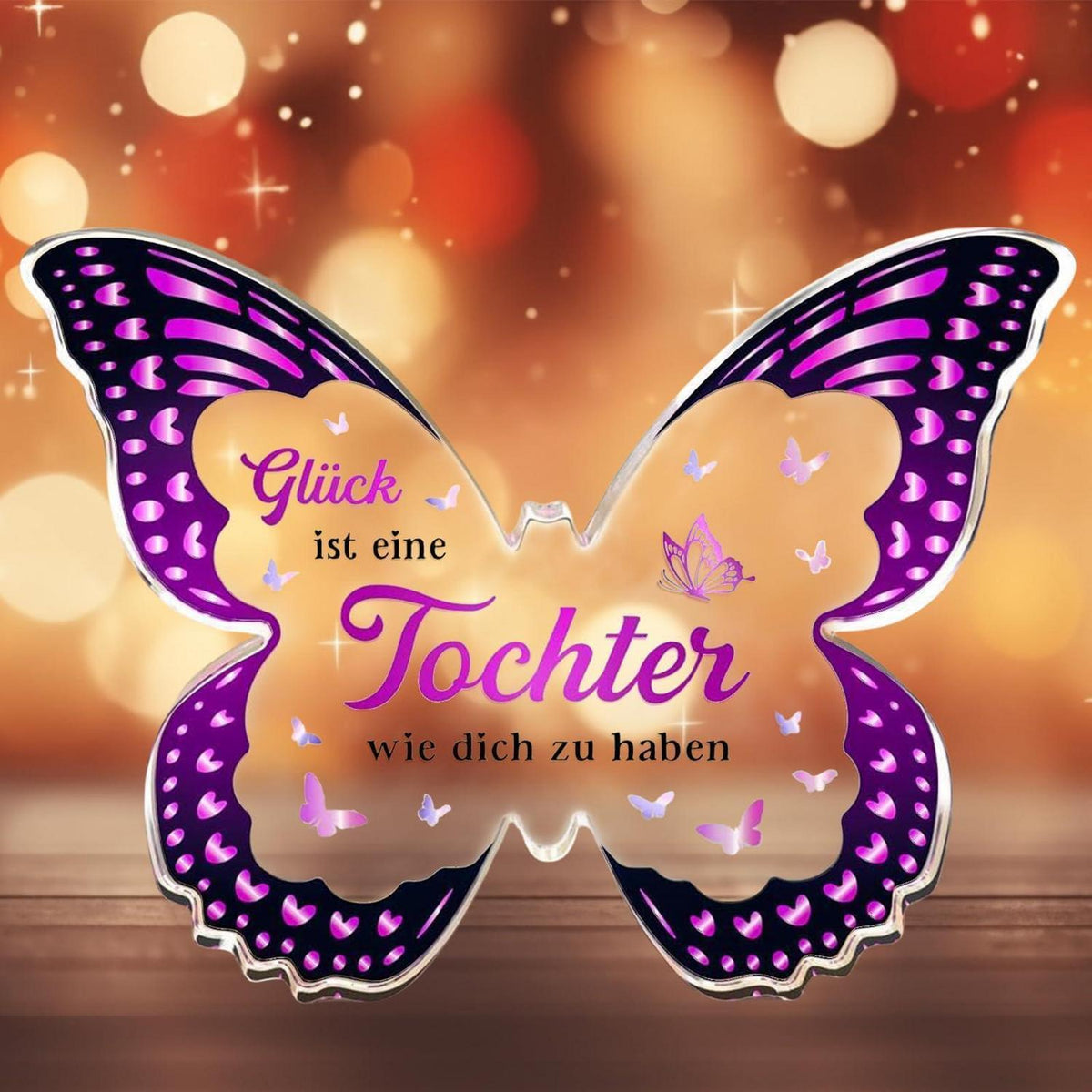 Schmetterling Acryl Teller Geschenk für Tochter von Mama