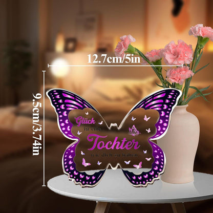 Schmetterling Acryl Teller Geschenk für Tochter von Mama
