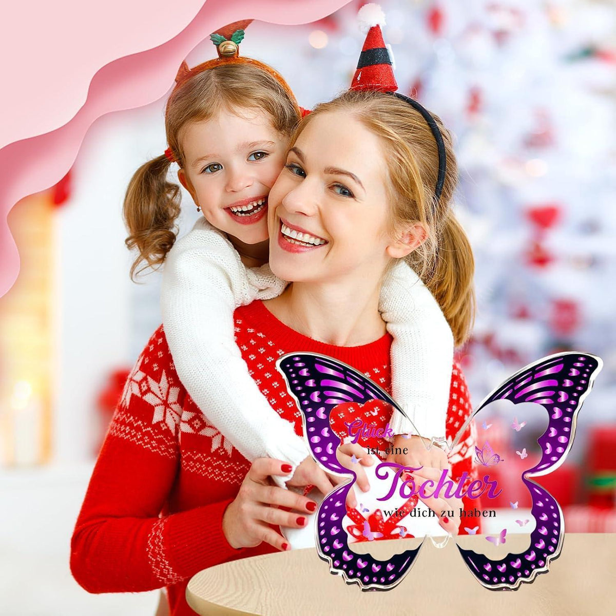 Schmetterling Acryl Teller Geschenk für Tochter von Mama