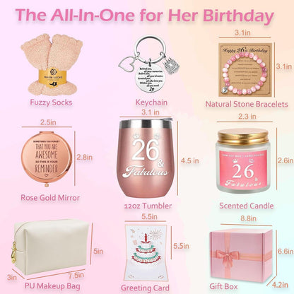 Geschenkset für 26. Geburtstag – Überraschung für Frau & Freundin