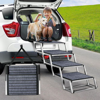 Hundetreppe Auto Klappbar – Extra Breit & Rutschfest (100 kg)