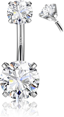 Bauchnabelpiercing Titan Gold Bauchnabel Ring Zirkonia Piercing Lang