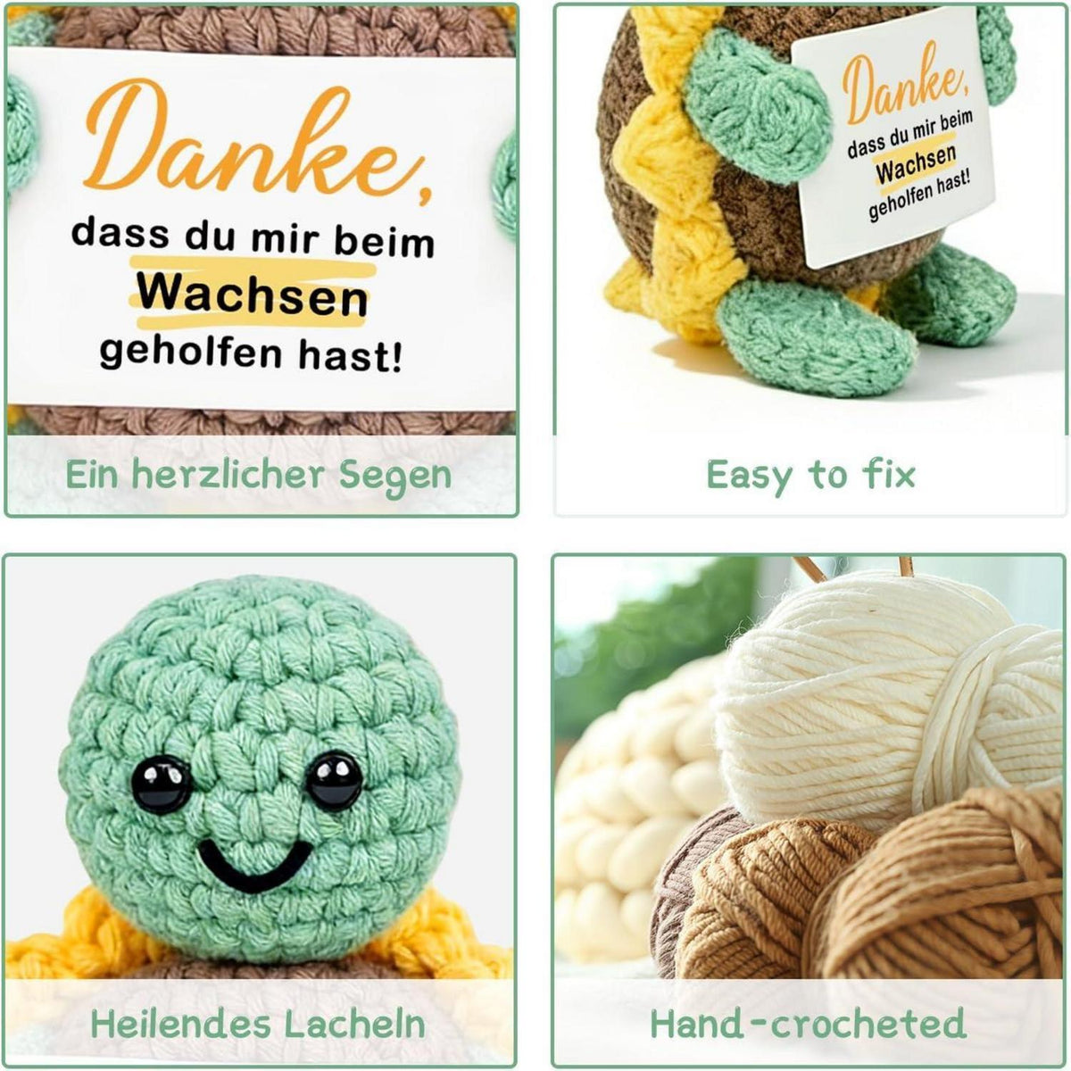 Gehäkelte Schildkröte - Dankeschön Geschenk für Erzieherin
