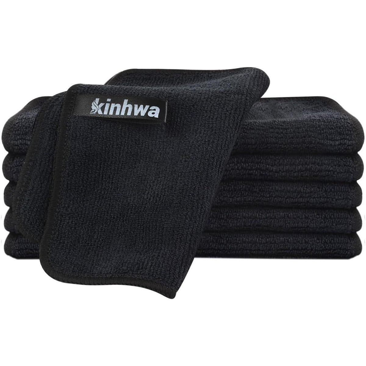 Mikrofasertücher 6er Set – Schwarz, 20x20cm, Putzlappen Küche