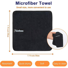 Mikrofasertücher 6er Set – Schwarz, 20x20cm, Putzlappen Küche