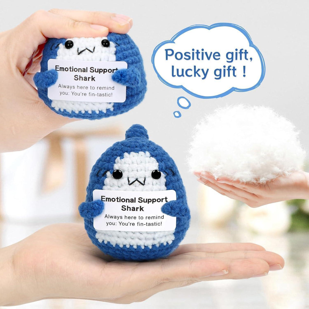 Gehäkelter Hai Kuscheltier – Positives Geschenk für Hai-Liebhaber