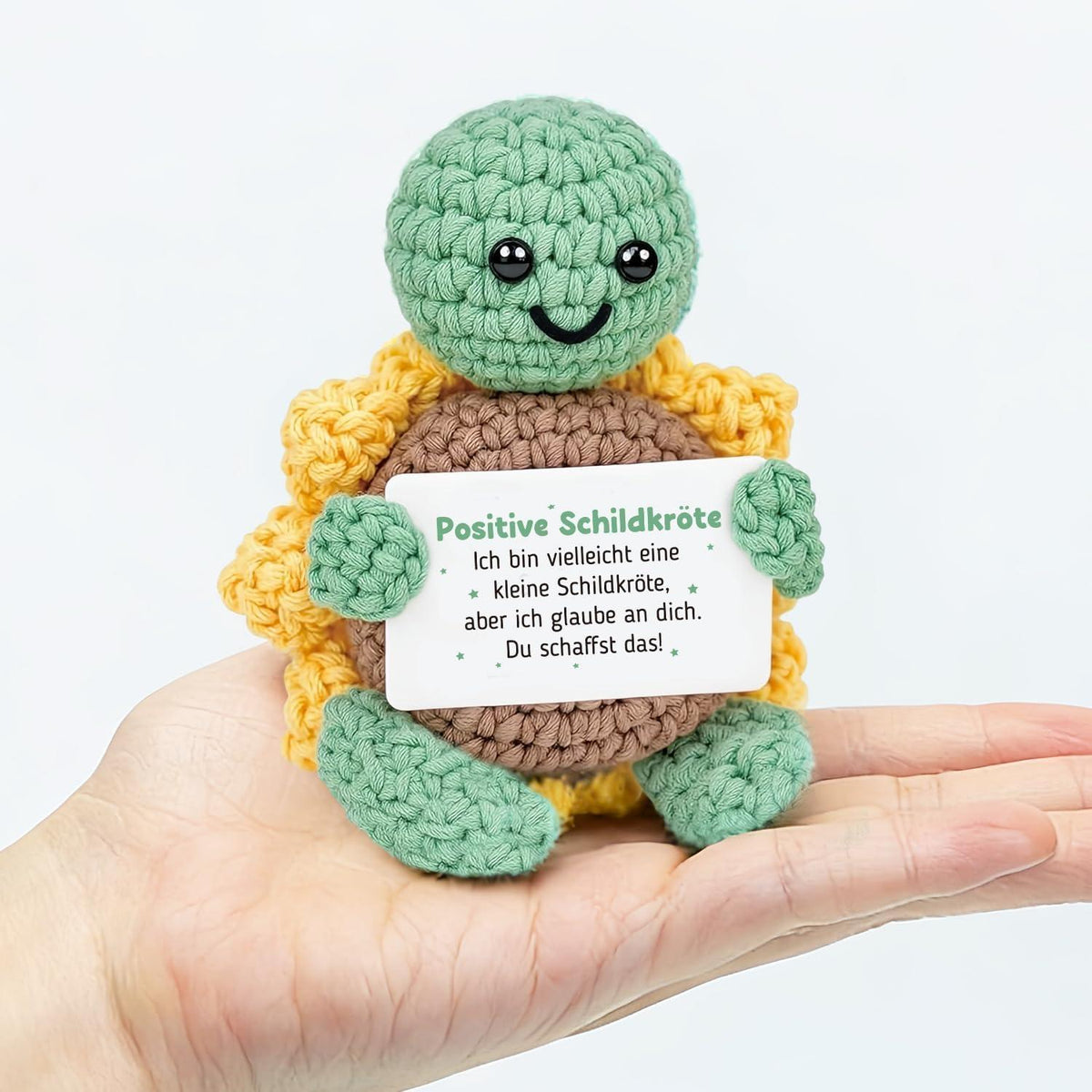 Gehäkelte Sonnenblumenschildkröte – Positiver Glücksbringer