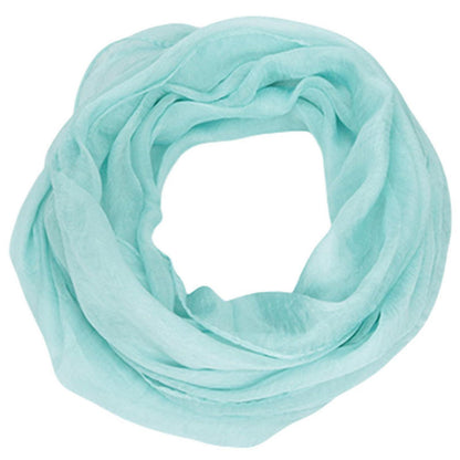 Leichter Chiffon Schal Damen Frühling Seiden-Look Schlauchschal 180x90cm