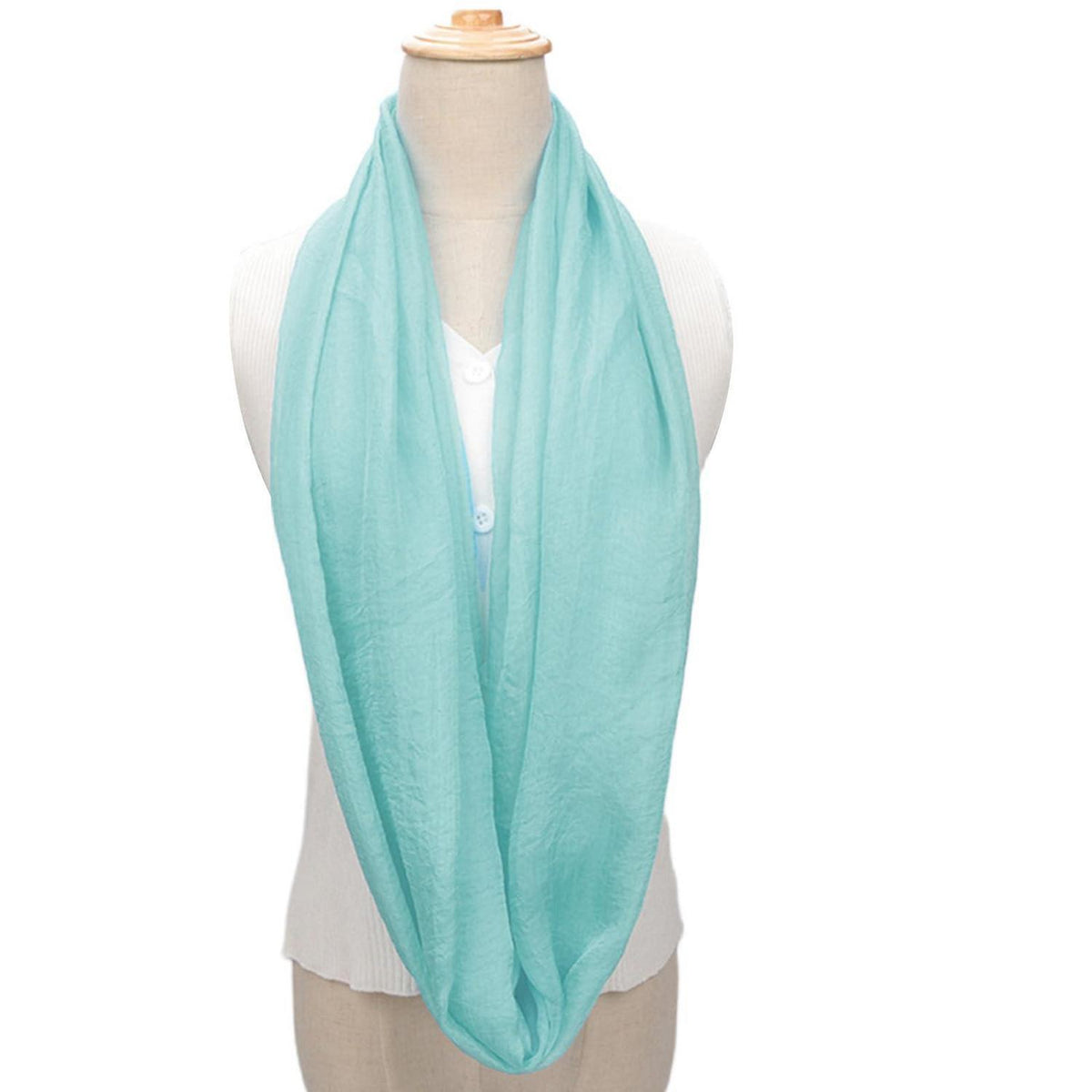 Leichter Chiffon Schal Damen Frühling Seiden-Look Schlauchschal 180x90cm