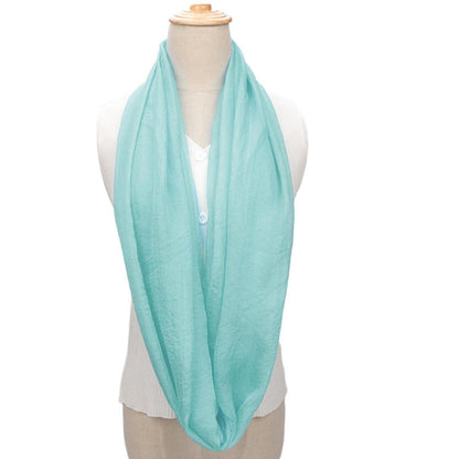 Leichter Chiffon Schal Damen Frühling Seiden-Look Schlauchschal 180x90cm